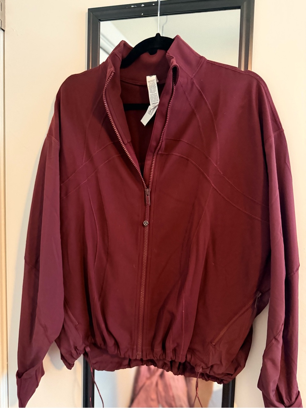 lululemon athletica Women's Zip-Up Define Loose Jacket in Burgundy - Picture 2 of 6